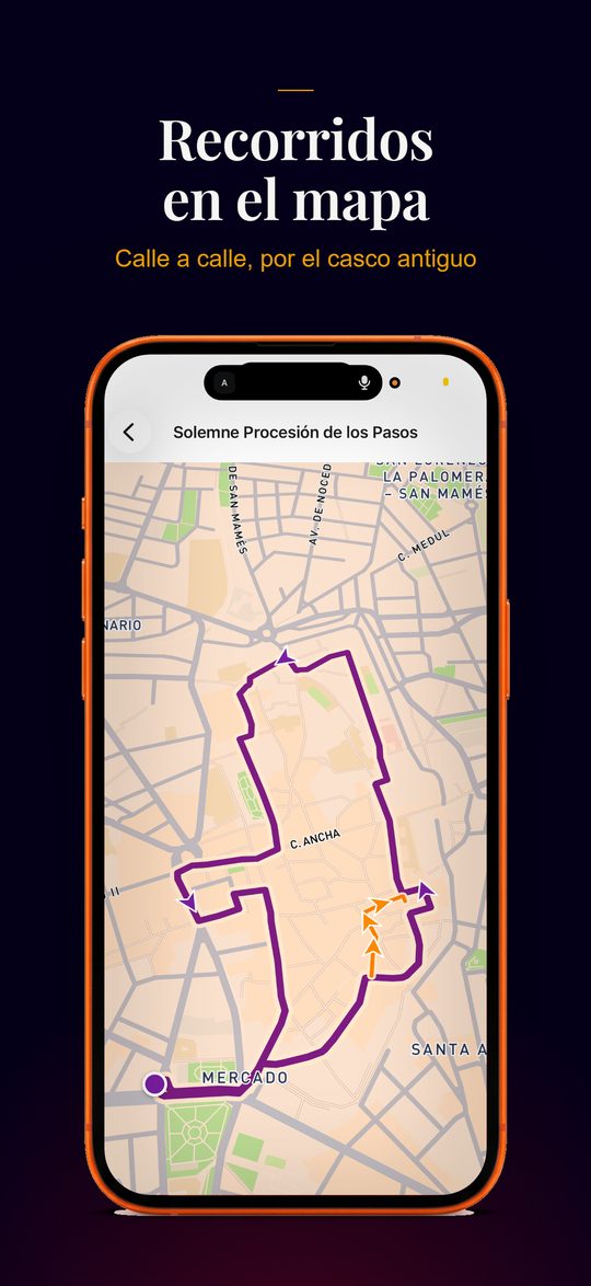 Recorridos en el mapa, calle a calle