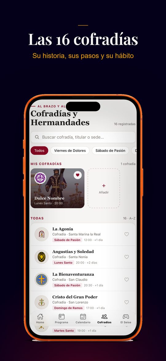 Las 16 cofradías: su historia, sus pasos y su hábito